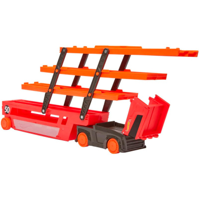Грузовик автовоз Мега Hot Wheels GHR48 оранжевый 1